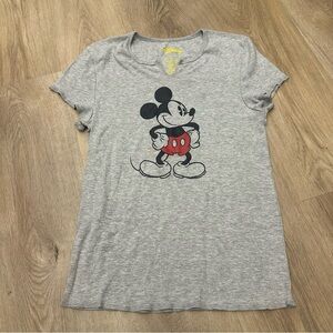 Disney Gray Mickey Mouse Graphic Short Sleeve Tee